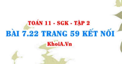 Bài 7.22 trang 59 Toán 11 Kết nối tri thức Tập 2